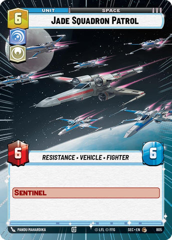 Jade Squadron Patrol (805) (Hyperspace Foil) (805) [Secrets of Power] - The Mythic Store | 24h Order Processing