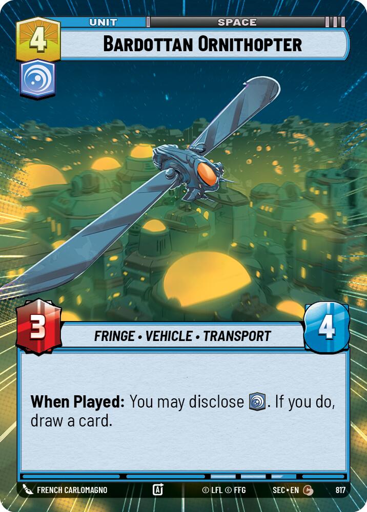 Bardottan Ornithopter (817) (Hyperspace Foil) (817) [Secrets of Power] - The Mythic Store | 24h Order Processing