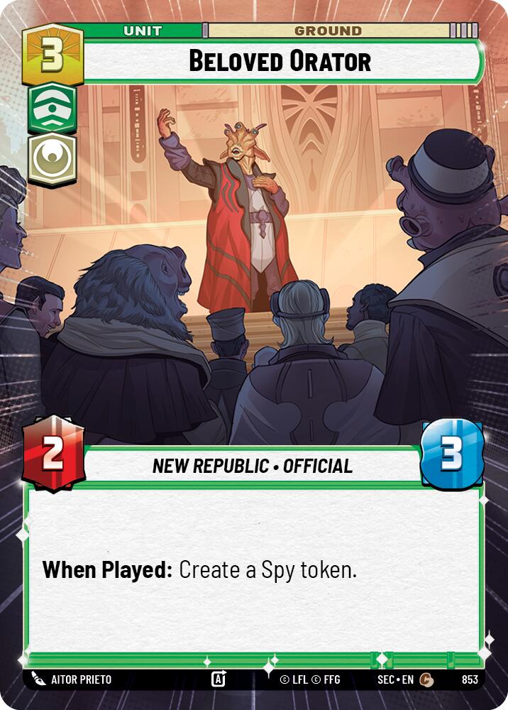 Beloved Orator (853) (Hyperspace Foil) (853) [Secrets of Power] - The Mythic Store | 24h Order Processing