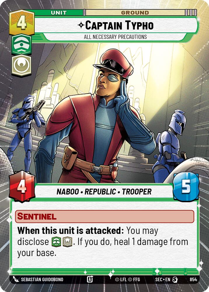 Captain Typho - All Necessary Precautions (Hyperspace Foil) (854) (854) [Secrets of Power] - The Mythic Store | 24h Order Processing
