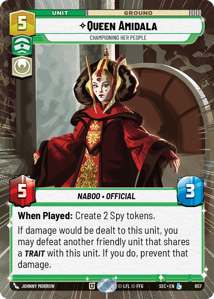 Queen Amidala - Championing Her People (Hyperspace Foil) (857) (857) [Secrets of Power] - The Mythic Store | 24h Order Processing