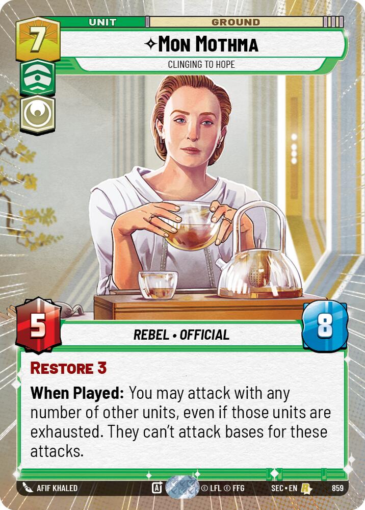 Mon Mothma - Clinging to Hope (Hyperspace Foil) (859) (859) [Secrets of Power] - The Mythic Store | 24h Order Processing