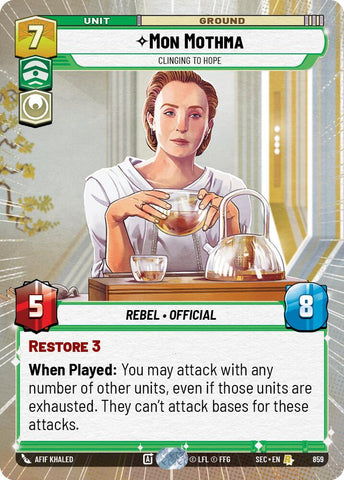 Mon Mothma - Clinging to Hope (Hyperspace Foil) (859) (859) [Secrets of Power] - The Mythic Store | 24h Order Processing