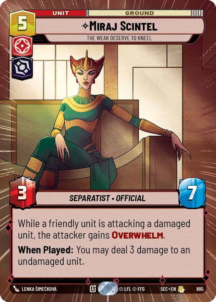 Miraj Scintel - The Weak Deserve to Kneel (Hyperspace Foil) (895) (895) [Secrets of Power] - The Mythic Store | 24h Order Processing