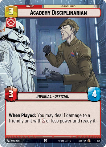 Academy Disciplinarian (921) (Hyperspace Foil) (921) [Secrets of Power] - The Mythic Store | 24h Order Processing