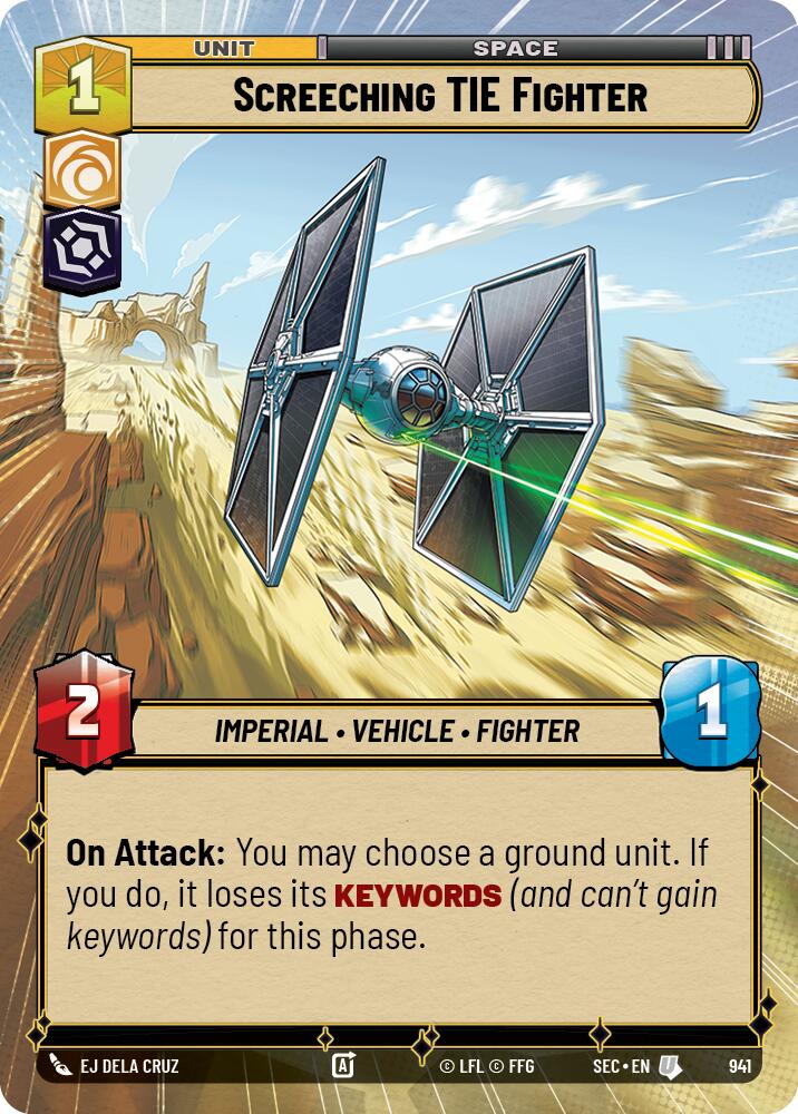 Screeching TIE Fighter (941) (Hyperspace Foil) (941) [Secrets of Power] - The Mythic Store | 24h Order Processing