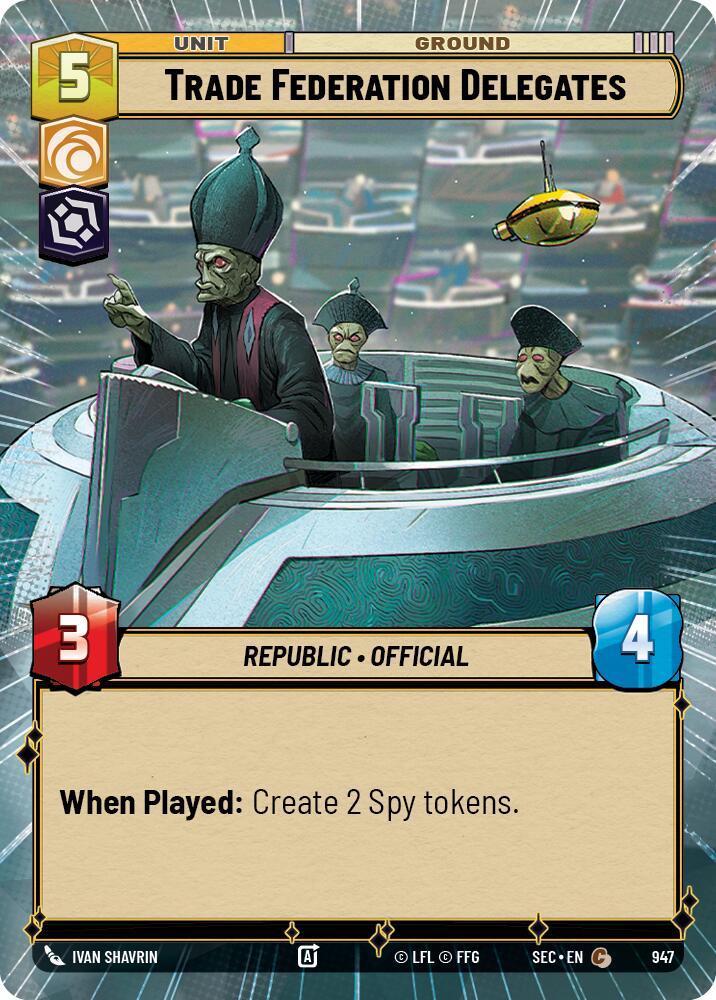 Trade Federation Delegates (947) (Hyperspace Foil) (947) [Secrets of Power] - The Mythic Store | 24h Order Processing