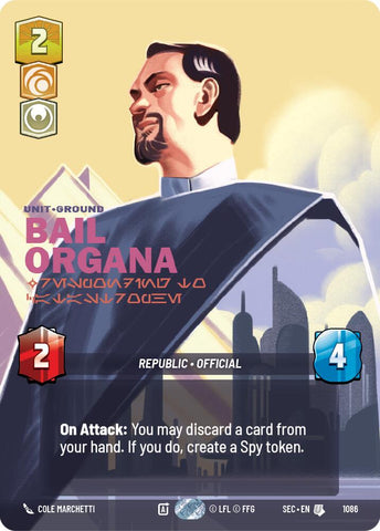 Bail Organa - Responding to Catastrophe (Prestige Foil) (1086) (1086) [Secrets of Power] - The Mythic Store | 24h Order Processing