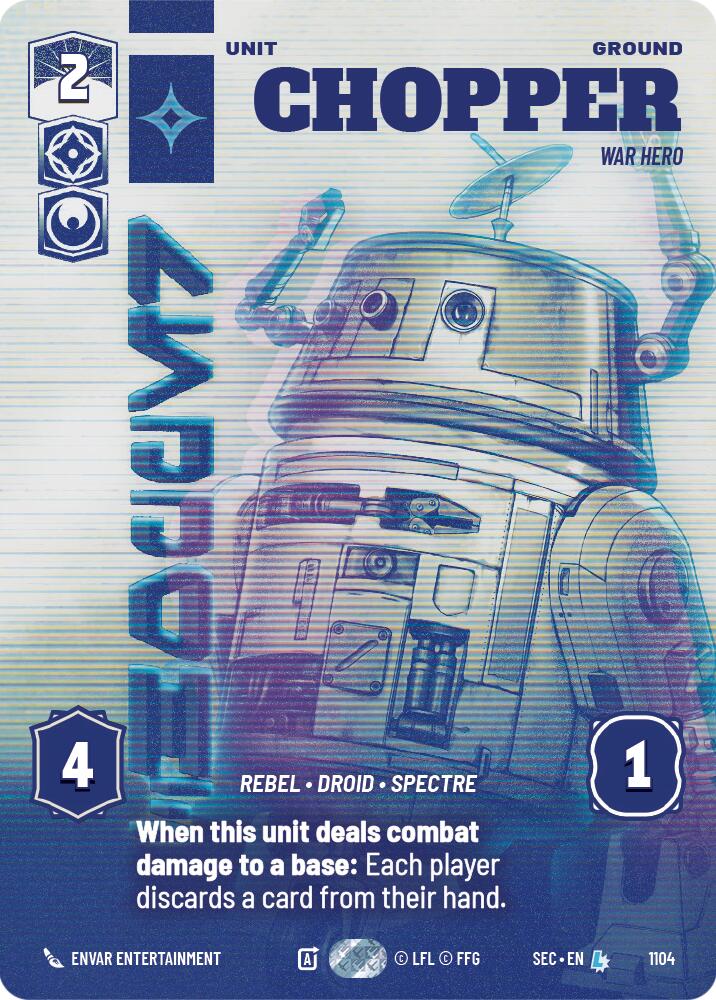 Chopper - War Hero (Prestige Foil) (1104) (1104) [Secrets of Power] - The Mythic Store | 24h Order Processing