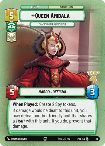 Queen Amidala - Championing Her People (Top 4) (28) (28) [Organized Play Promos] - The Mythic Store | 24h Order Processing