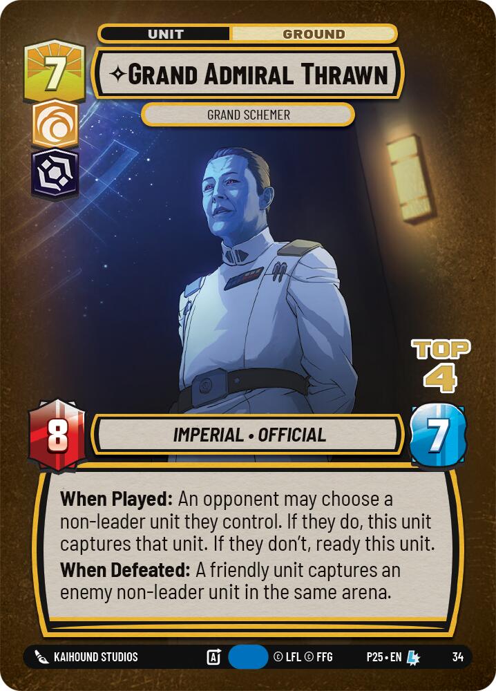 Grand Admiral Thrawn - Grand Schemer (Top 4) (34) (34) [Organized Play Promos] - The Mythic Store | 24h Order Processing