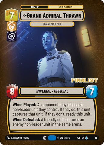 Grand Admiral Thrawn - Grand Schemer (Finalist) (35) (35) [Organized Play Promos] - The Mythic Store | 24h Order Processing