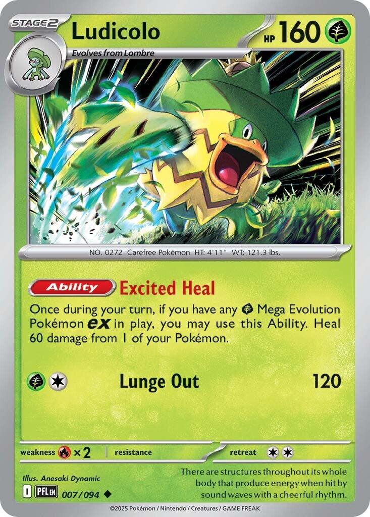 Ludicolo (007/094) [Mega Evolution: Phantasmal Flames] - The Mythic Store | 24h Order Processing