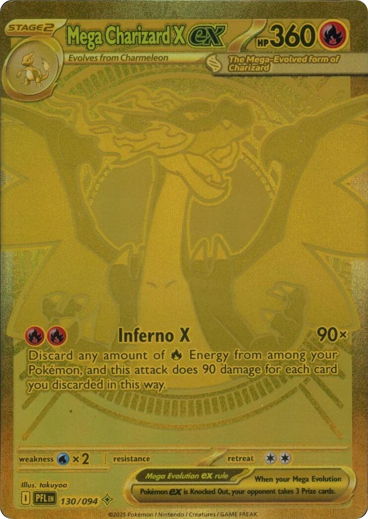 Mega Charizard X ex (130/094) [Mega Evolution: Phantasmal Flames] - The Mythic Store | 24h Order Processing
