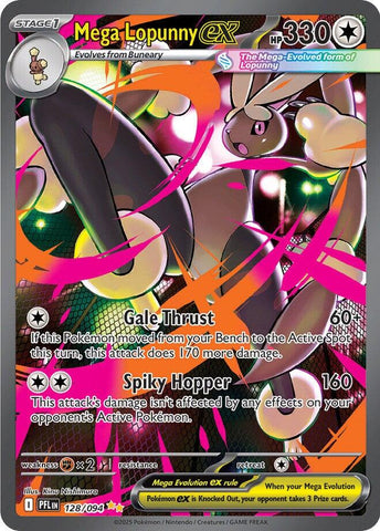 Mega Lopunny ex (128/094) [Mega Evolution: Phantasmal Flames] - The Mythic Store | 24h Order Processing