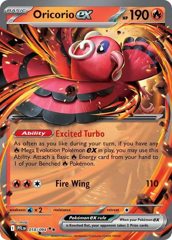 Oricorio ex (018/094) [Mega Evolution: Phantasmal Flames] - The Mythic Store | 24h Order Processing