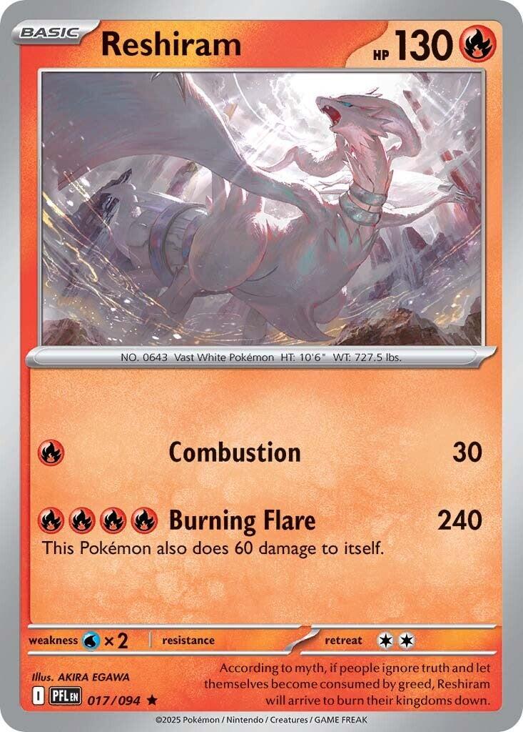 Reshiram (017/094) [Mega Evolution: Phantasmal Flames] - The Mythic Store | 24h Order Processing
