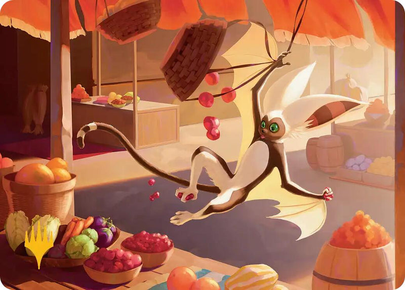 Momo, Playful Pet Art Card (Gold-Stamped Planeswalker Symbol) [Avatar: The Last Airbender Art Series] - The Mythic Store | 24h Order Processing