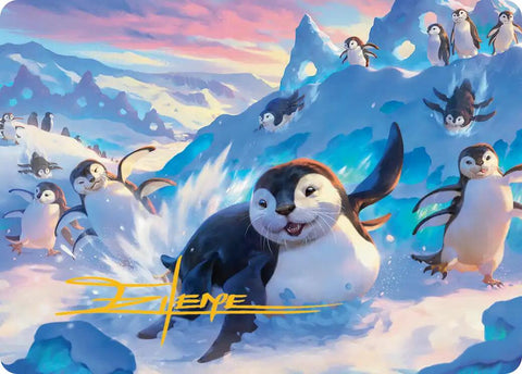 Otter-Penguin Art Card (Gold-Stamped Signature) [Avatar: The Last Airbender Art Series] - The Mythic Store | 24h Order Processing
