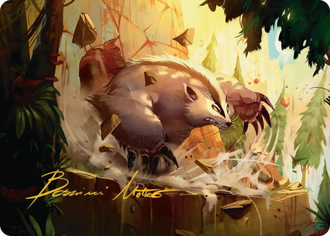 Badgermole Art Card (Gold-Stamped Signature) [Avatar: The Last Airbender Art Series] - The Mythic Store | 24h Order Processing