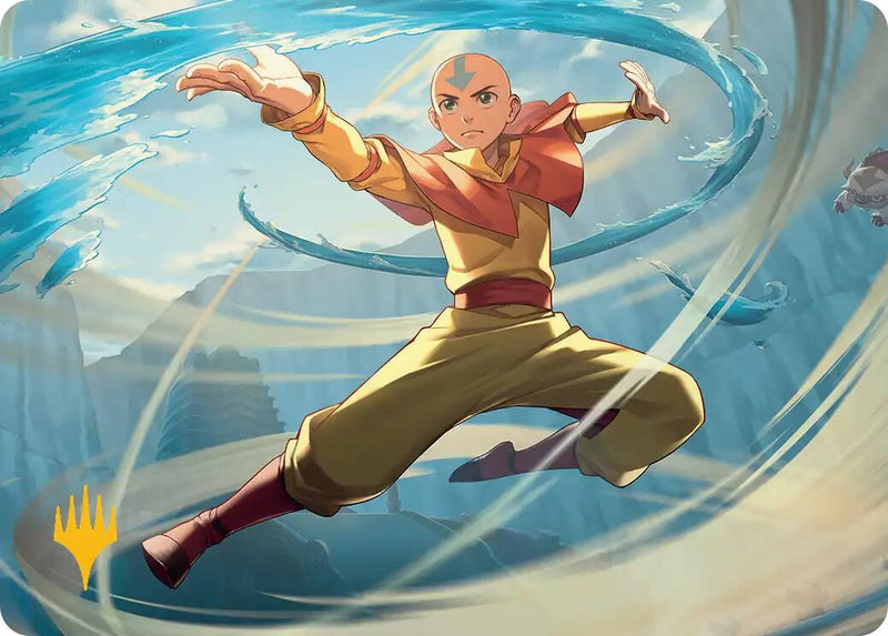 Aang, Swift Savior Art Card (Gold-Stamped Planeswalker Symbol) [Avatar: The Last Airbender Art Series] - The Mythic Store | 24h Order Processing