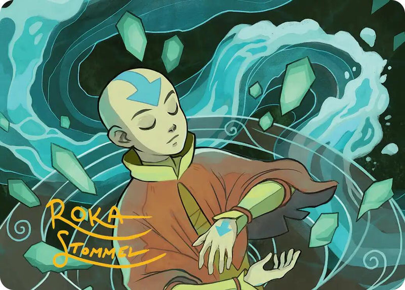 Aang, at the Crossroads Art Card (Gold-Stamped Signature) [Avatar: The Last Airbender Art Series] - The Mythic Store | 24h Order Processing