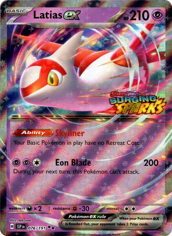 Latias ex (076/191) (Surging Sparks Stamp) [Scarlet & Violet: Surging Sparks] - The Mythic Store | 24h Order Processing