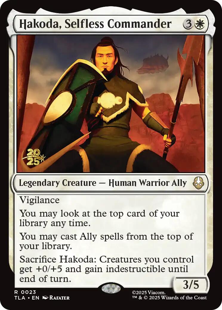 Hakoda, Selfless Commander [Avatar: The Last Airbender Prerelease Cards] - The Mythic Store | 24h Order Processing