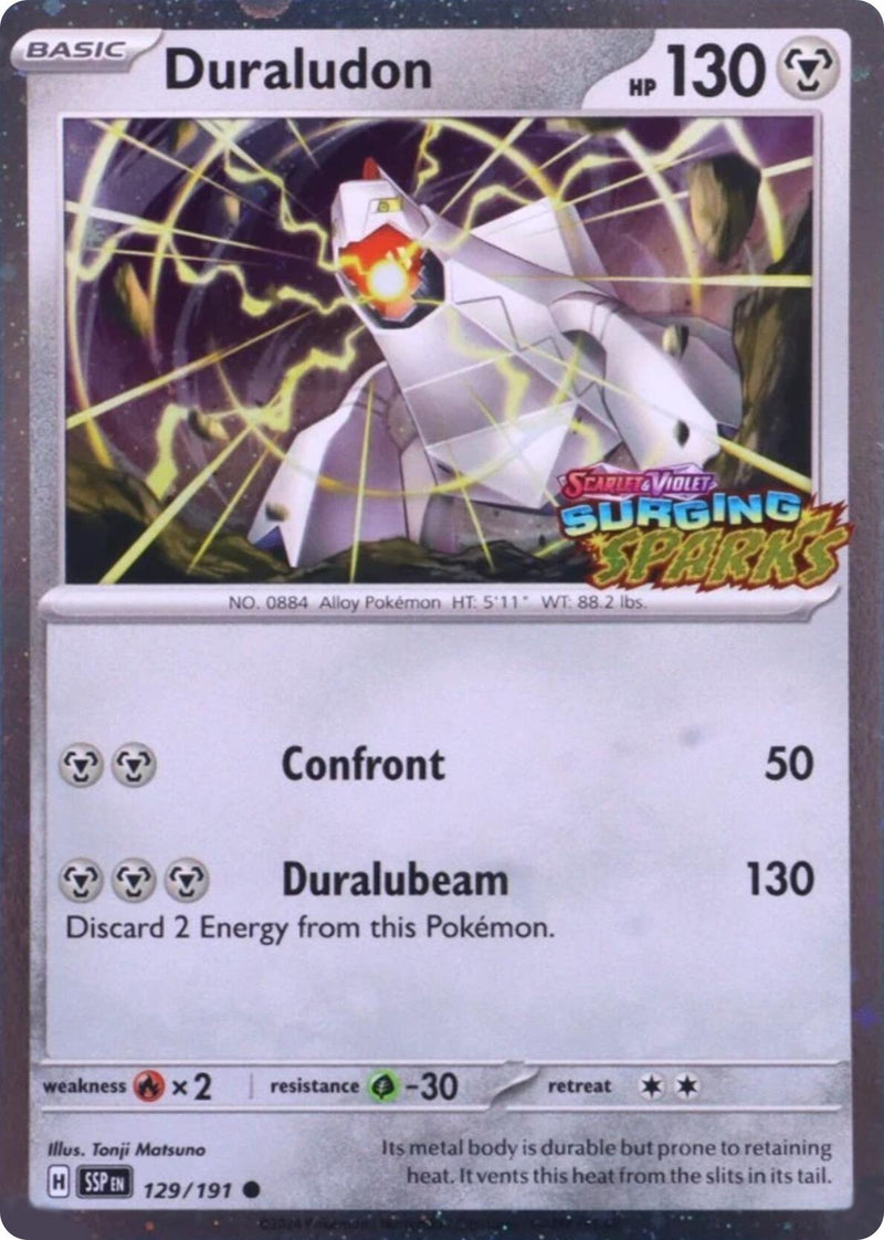 Duraludon (129/191) (Surging Sparks Stamp) [Scarlet & Violet: Surging Sparks] - The Mythic Store | 24h Order Processing