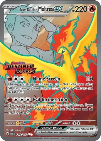 Team Rocket's Moltres ex (208/182) (Destined Rivals Stamp) [Miscellaneous Cards] - The Mythic Store | 24h Order Processing