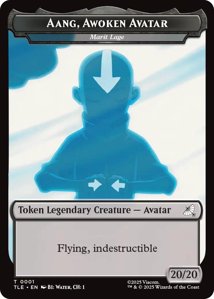 Aang, Awoken Avatar - Marit Lage // Treasure Double-Sided Token [Avatar: The Last Airbender: Eternal-Legal Tokens] - The Mythic Store | 24h Order Processing