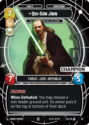 Qui-Gon Jinn - The Negotiations Will Be Short (Champion) (68) (68) [Sector and Regional Promos: Season 1] - The Mythic Store | 24h Order Processing