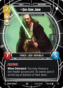 Qui-Gon Jinn - The Negotiations Will Be Short (64) (64) [Sector and Regional Promos: Season 1] - The Mythic Store | 24h Order Processing