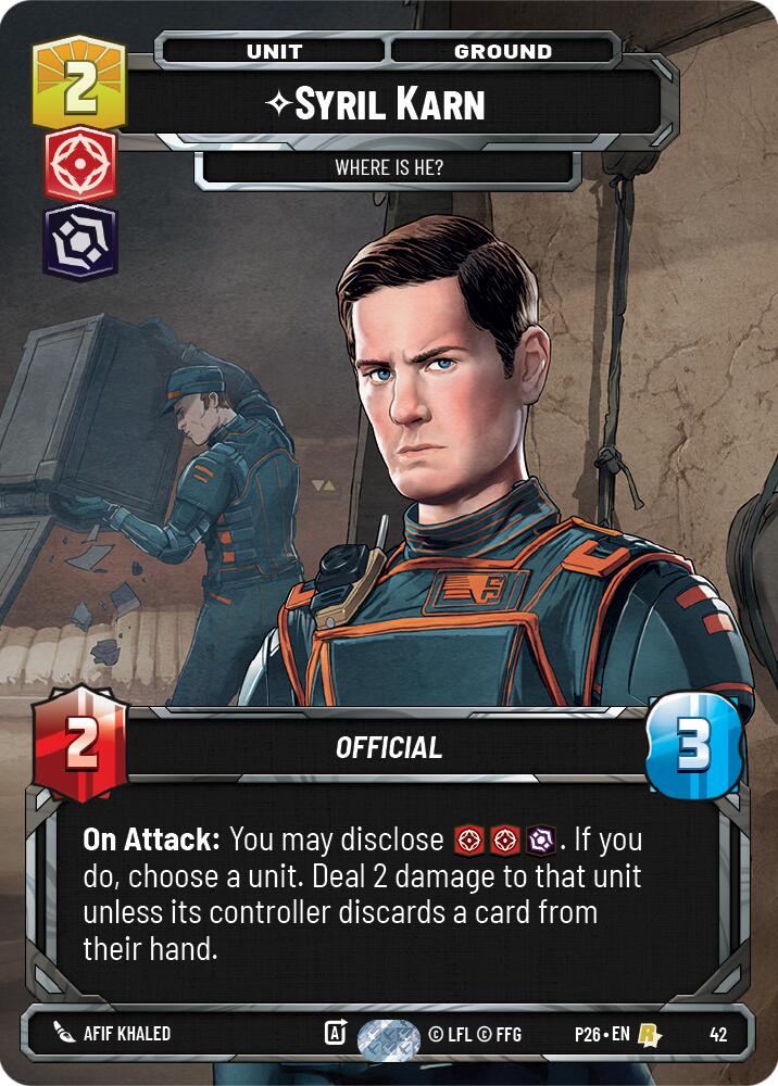 Syril Karn - Where Is He? (42) (42) [Sector and Regional Promos: Season 1] - The Mythic Store | 24h Order Processing