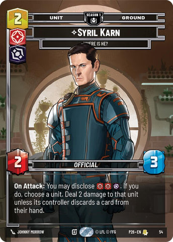 Syril Karn - Where Is He? (54) (54) [Sector and Regional Promos: Season 1] - The Mythic Store | 24h Order Processing