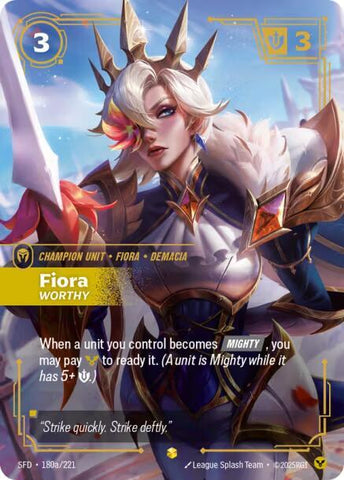 Fiora - Worthy (Alternate Art) (180a/221) [Spiritforged] - The Mythic Store | 24h Order Processing
