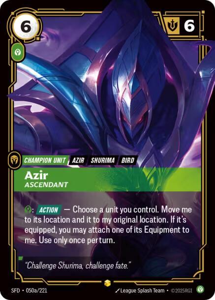 Azir - Ascendant (Alternate Art) (050a/221) [Spiritforged] - The Mythic Store | 24h Order Processing