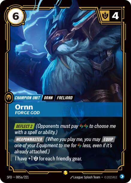 Ornn - Forge God (Alternate Art) (085a/221) [Spiritforged] - The Mythic Store | 24h Order Processing