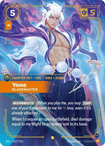 Yone - Blademaster (Signature) (233*/221) [Spiritforged] - The Mythic Store | 24h Order Processing