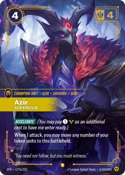 Azir - Sovereign (Alternate Art) (177a/221) [Spiritforged] - The Mythic Store | 24h Order Processing