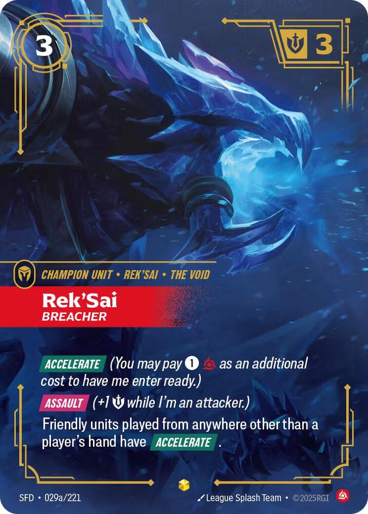 Rek'Sai - Breacher (Alternate Art) (029a/221) [Spiritforged] - The Mythic Store | 24h Order Processing