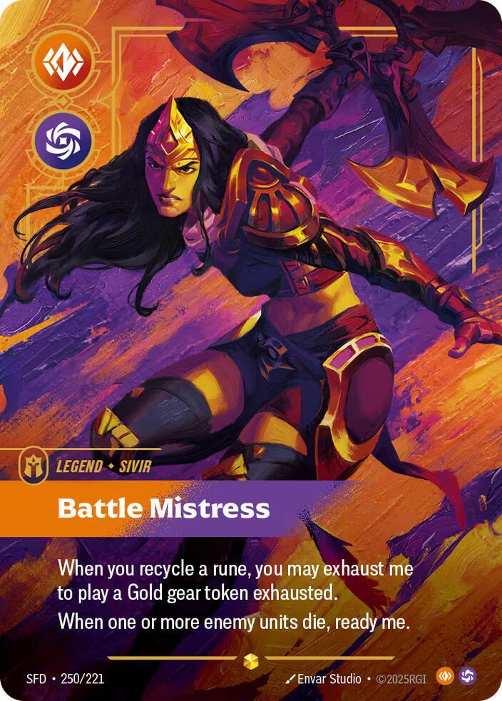 Sivir - Battle Mistress (Overnumbered) (250/221) [Spiritforged] - The Mythic Store | 24h Order Processing