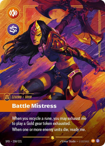 Sivir - Battle Mistress (Overnumbered) (250/221) [Spiritforged] - The Mythic Store | 24h Order Processing