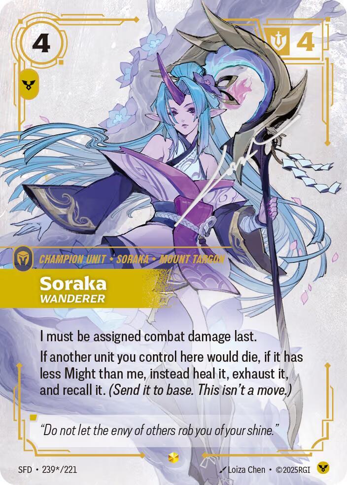 Soraka - Wanderer (Signature) (239*/221) [Spiritforged] - The Mythic Store | 24h Order Processing