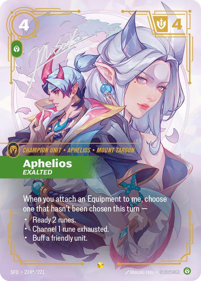 Aphelios - Exalted (Signature) (224*/221) [Spiritforged] - The Mythic Store | 24h Order Processing