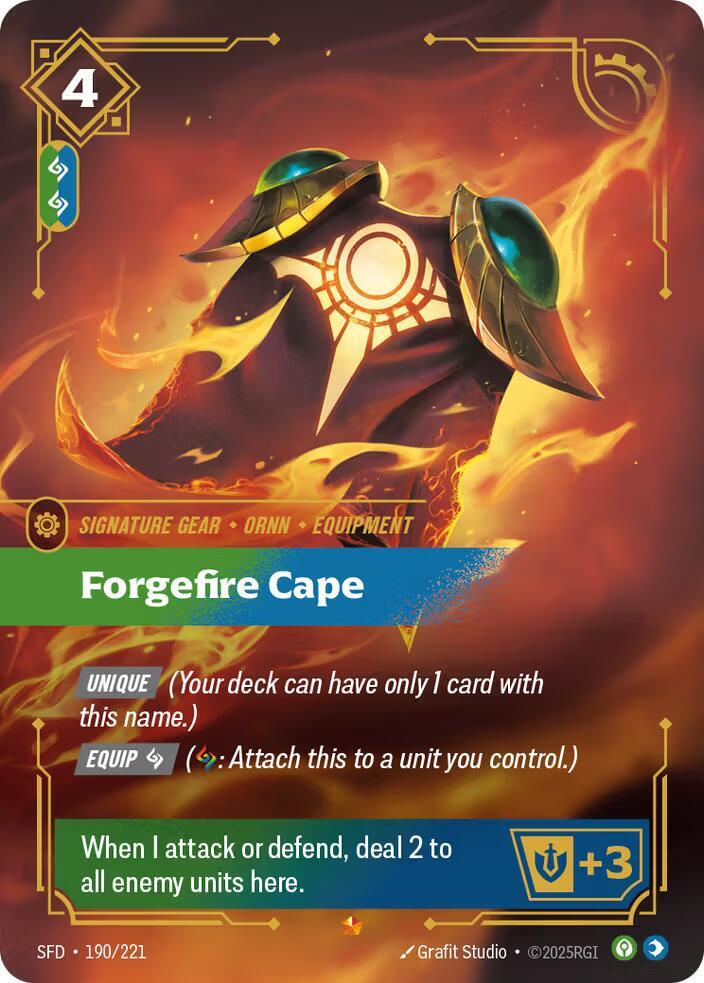 Forgefire Cape (190/221) [Spiritforged] - The Mythic Store | 24h Order Processing