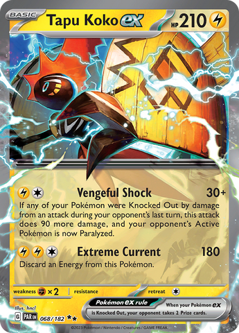 Tapu Koko ex (068/182) [Scarlet & Violet: Paradox Rift] - The Mythic Store | 24h Order Processing