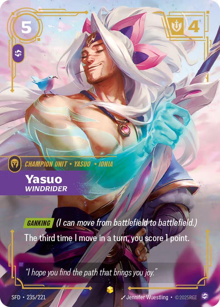 Yasuo - Windrider (Overnumbered) (235/221) [Spiritforged] - The Mythic Store | 24h Order Processing