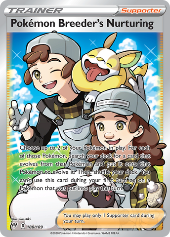 Pokemon Breeder's Nurturing (188/189) [Sword & Shield: Darkness Ablaze] - The Mythic Store | 24h Order Processing