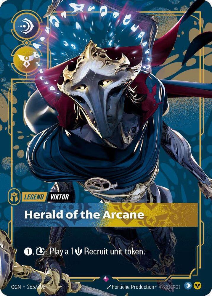 Viktor - Herald of the Arcane (Metal) (265/298) [Riftbound Organized Play Promotional Cards] - The Mythic Store | 24h Order Processing